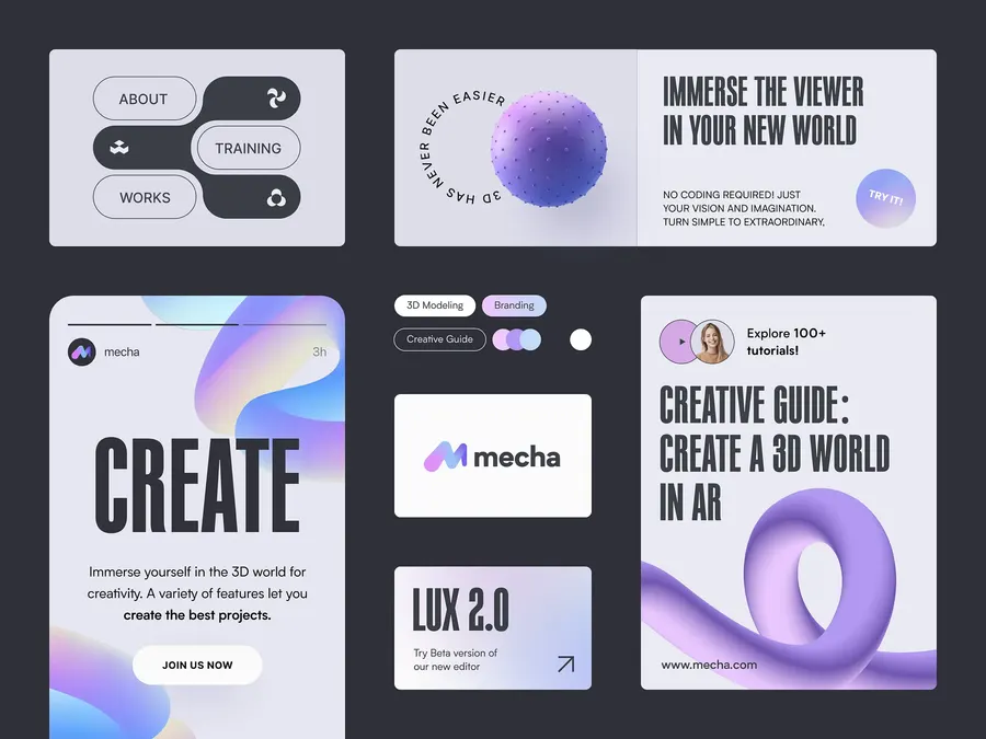 Mecha — 3D Creative SaaS